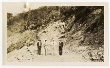 N.C. Highway Commission officials visiting Ice Rock section during construction of Blue Ridge Parkway